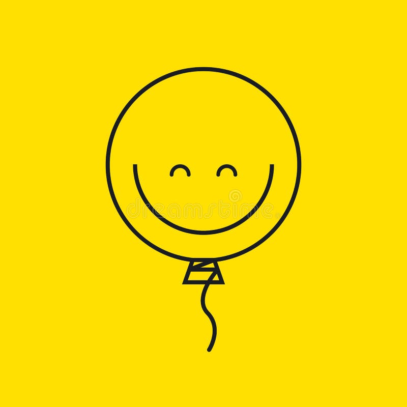 Smiley воздушного шара иллюстрация вектора Smiley воздушного шара иллюстрация вектора