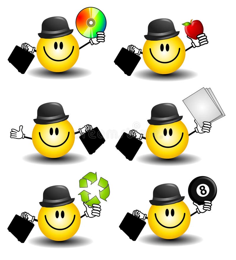 smiley стороны бизнесменов иллюстрация вектора smiley стороны бизнесменов иллюстрация вектора