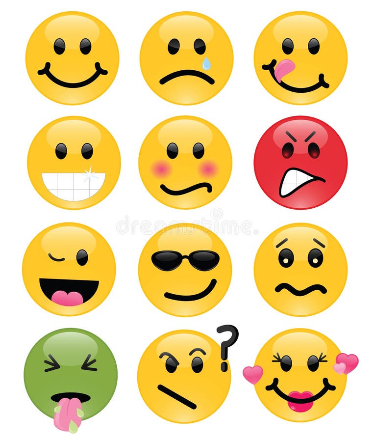 Smilies stock vector. Illustration of clip, embarrassed - 16997358