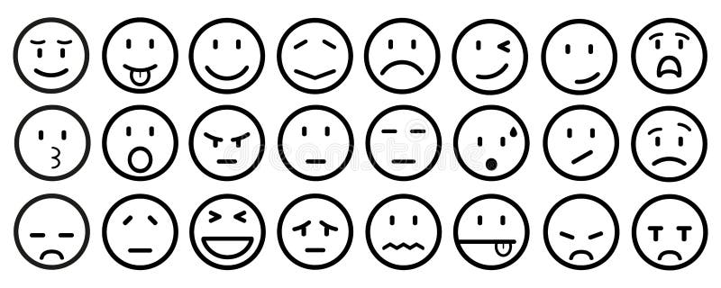 24 smilies, установили эмоцию smiley, smilies, смайлики шаржа - вектор бесплатная иллюстрация 24 smilies, установили эмоцию smiley, smilies, смайлики шаржа - вектор бесплатная иллюстрация
