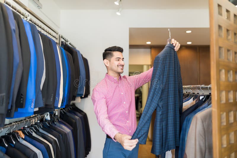 Buying Tuxedo for Special Occasion Stock Image - Image of display ...