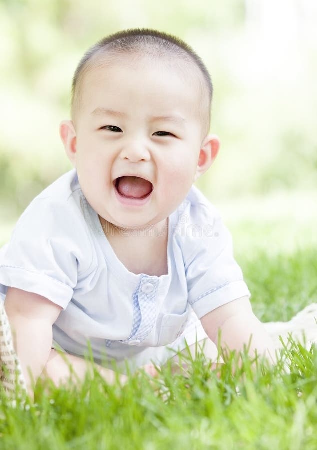 A smiling baby royalty free stock image A smiling baby royalty free stock image