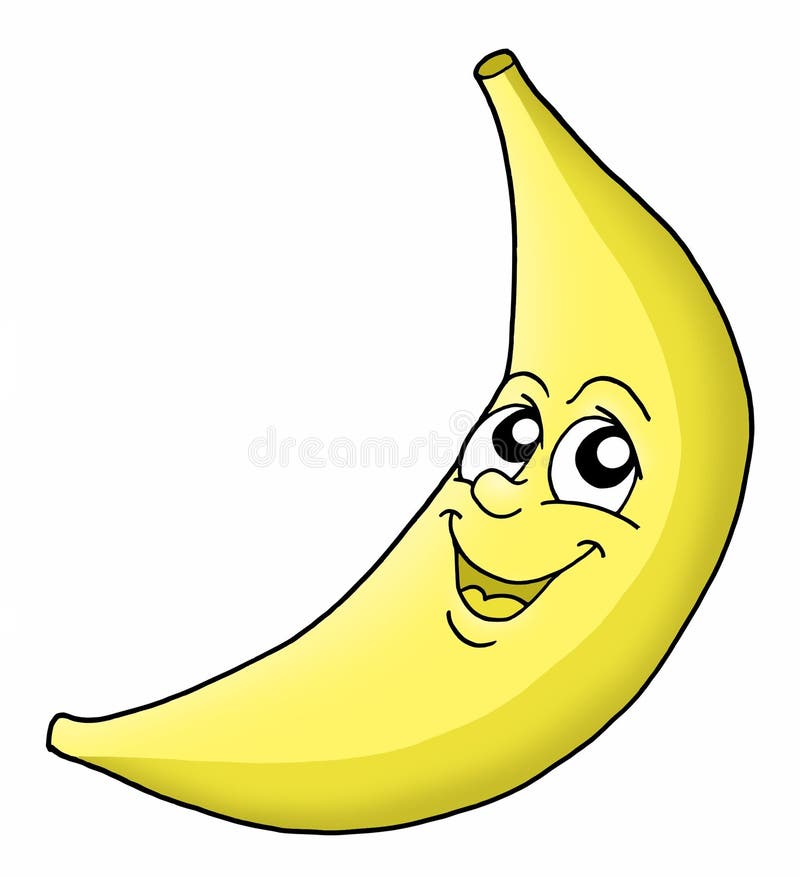 Cheerful Cartoon Banana Raising His Hand Stock Vector - Illustration of  color, grow: 48227026