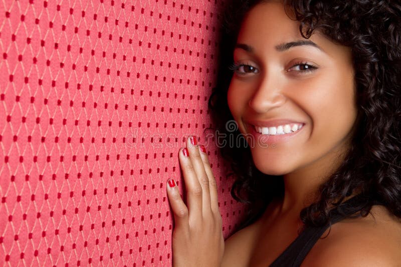 Smiling Black Woman stock images