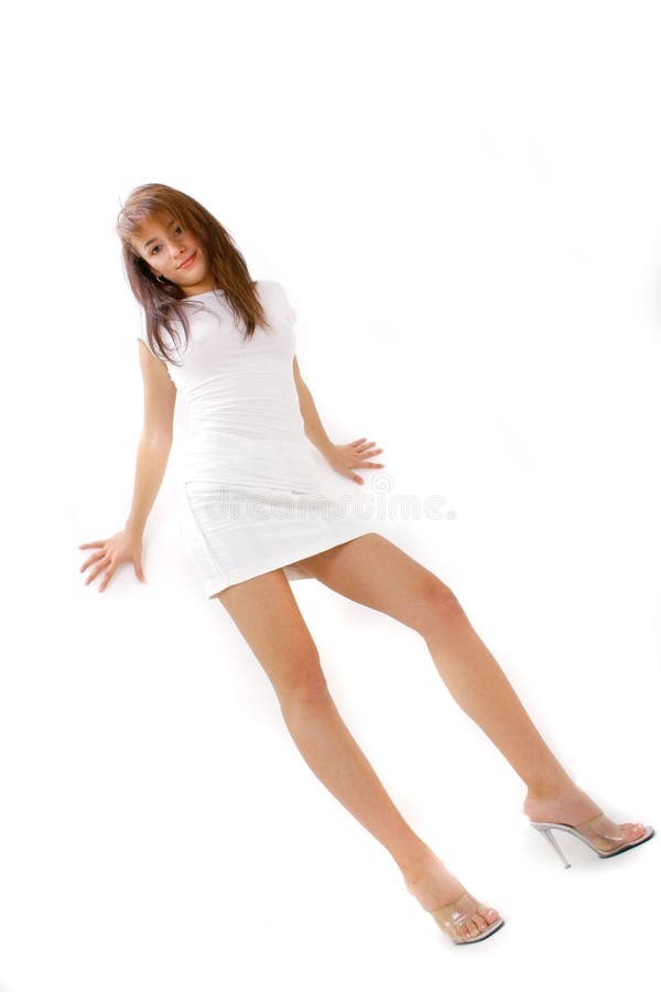 Long Legged Brunette Stock Image Image Of Beautiful Caucasian