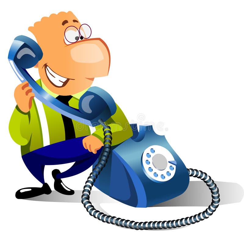 Smiling businessman calling on phone