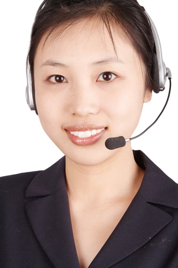 Smiling call center agent stock photos Smiling call center agent stock photos