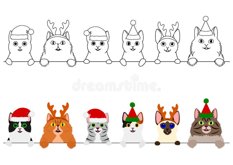 holiday cat clipart cartoon