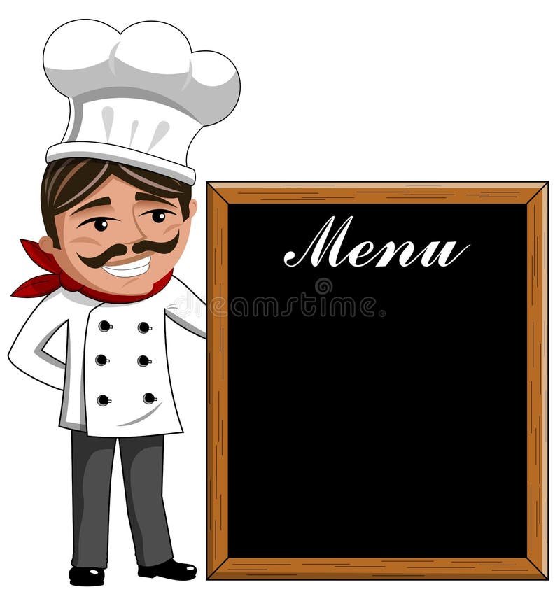 Chef Boy Looking Over an Empty Plate Stock Vector - Illustration of ...