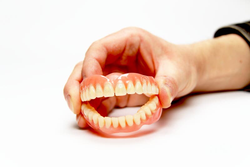 Smiling complete denture stock image. Image of crown - 13768895