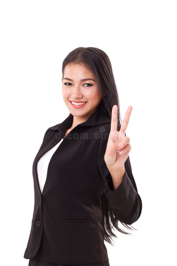 Smiling, Confident, Successful Business Woman Executive Showing 2 ...