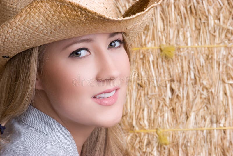 Smiling Country Girl stock image. Image of western, face 11534213
