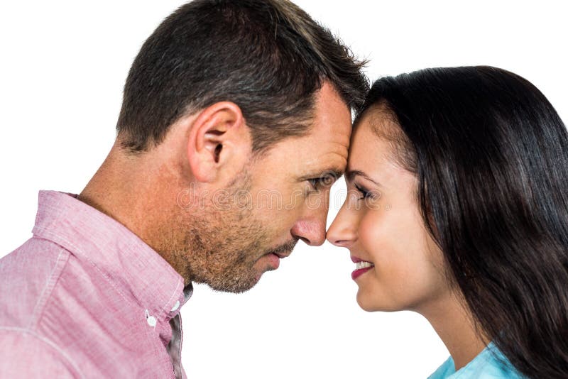 Smiling Couple Nose To Nose Stock Photo Image Of Cheerful Love 65341344