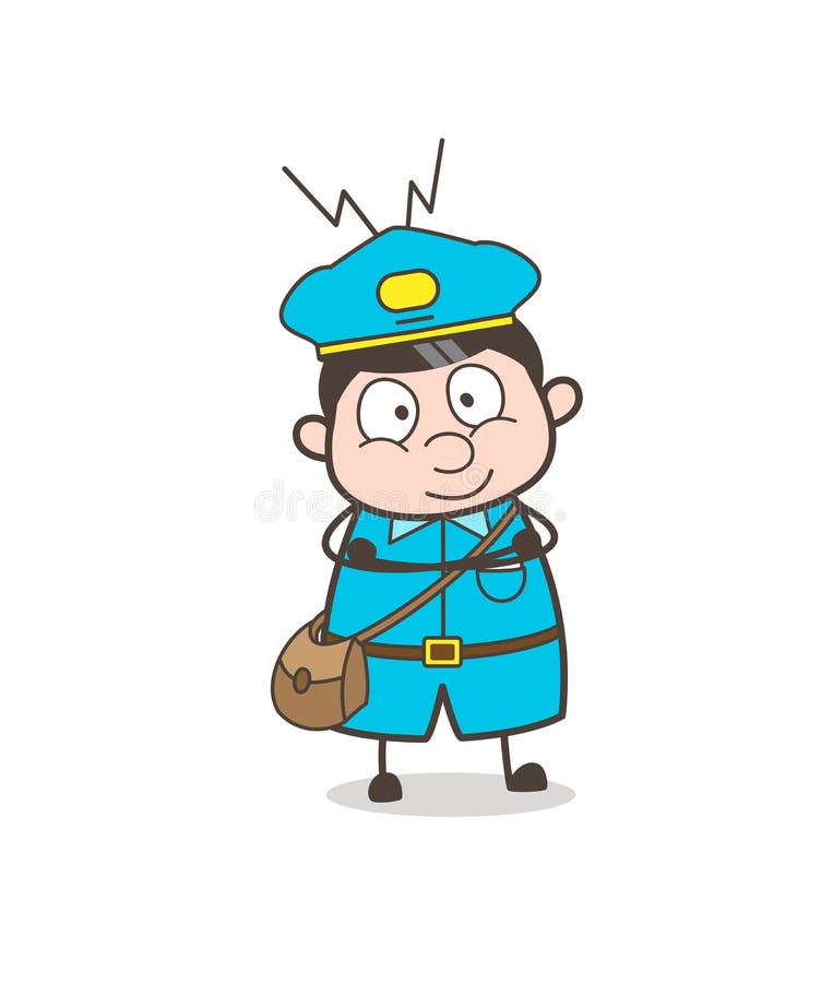 Cute postman with letter stock vector. Illustration of expressman - 5881418