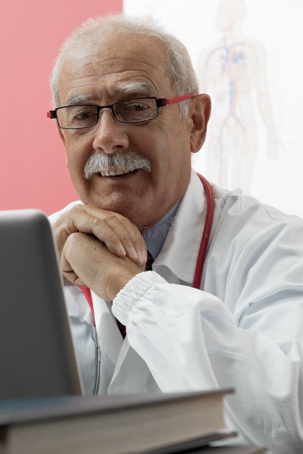 Smiling Doctor using webcam