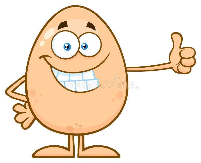 Smiling Easter Egg Cartoon Mascot Character Showing Thumbs Up Stock Vector Illustration of