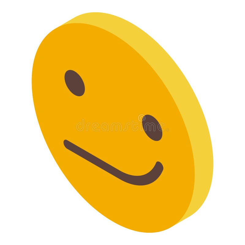 Smiling Emoji Icon Isometric Vector. Face Happy Stock Vector ...