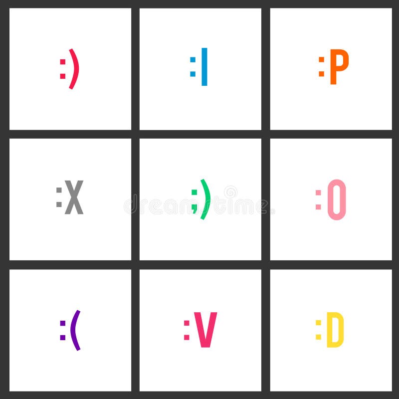 Smiling face expression icon vector illustration on red background royalty free illustration