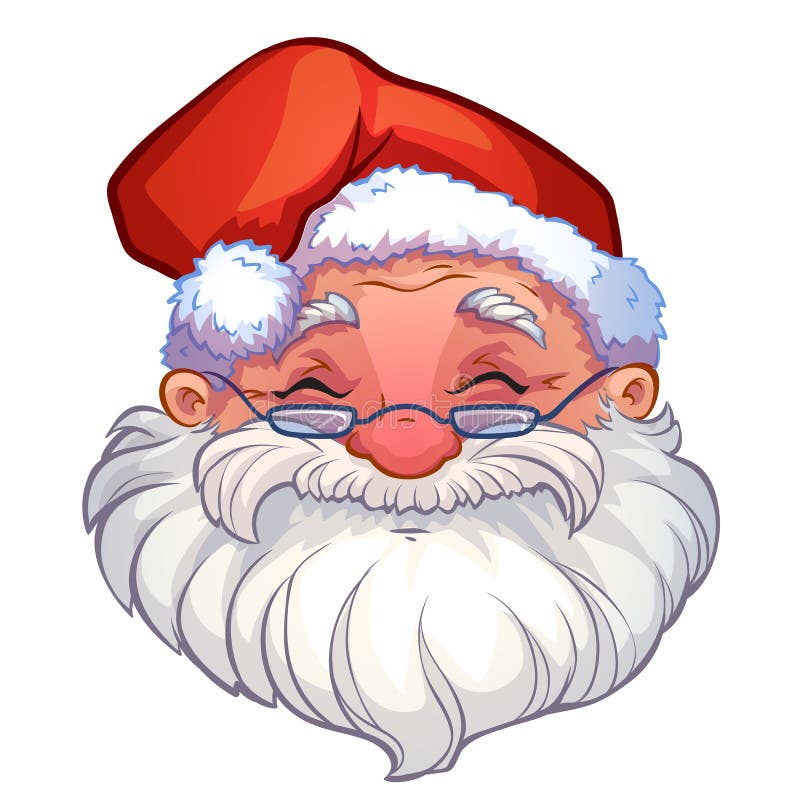 Smiling face of santa stock vector. Illustration of traditional - 35009416
