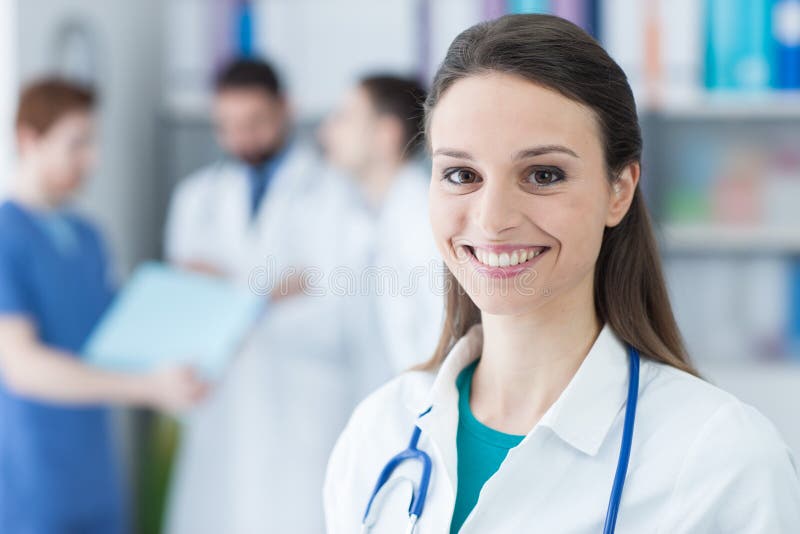 Smiling female doctor