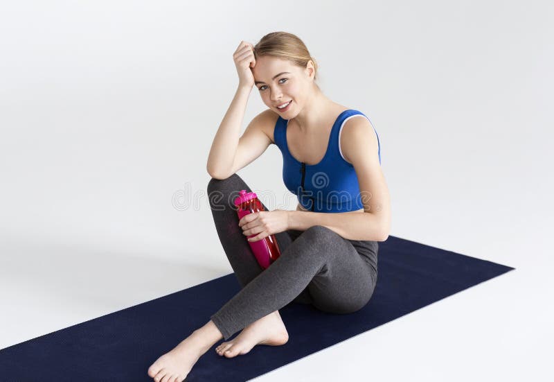 Yoga Mat Against White Background 