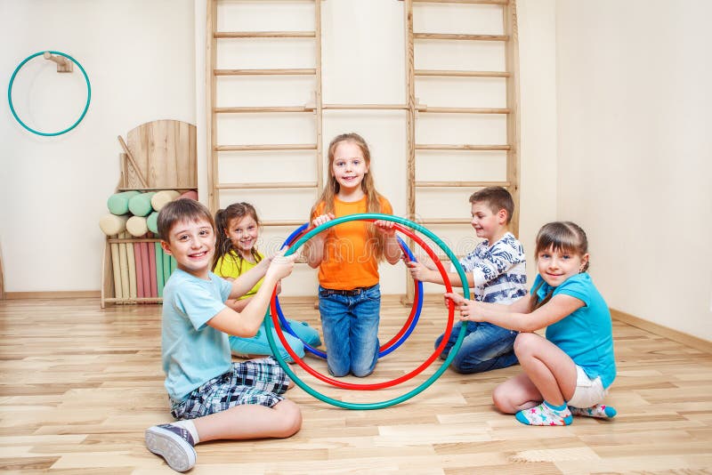 Smiling friends stock images