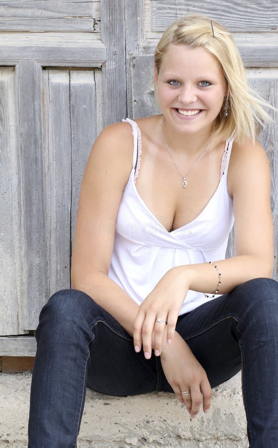 Smiling girl stock photos