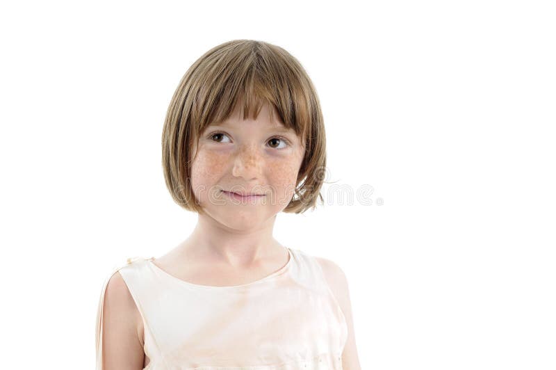 Smiling girl with freckles