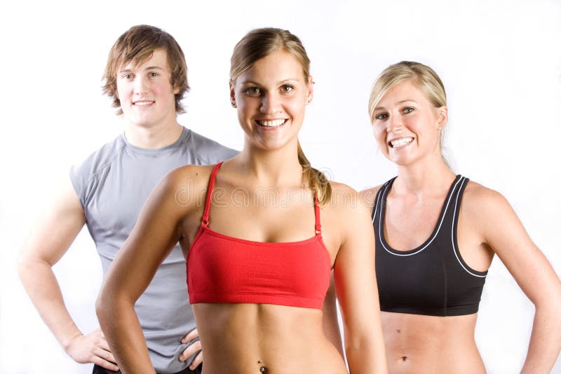 Smiling group of friends stock photography