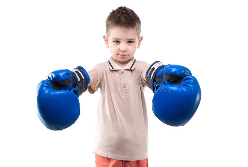 Smiling Little Boy With Boxing Gloves Stock Image Image of fight