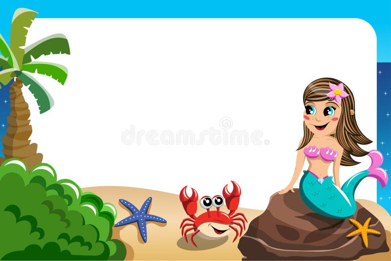 little mermaid clipart borders