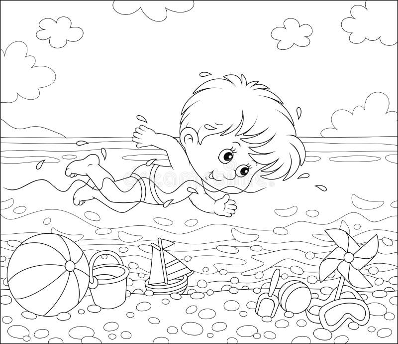 boy swimming clipart black and white christmas