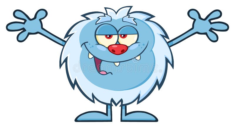 Scary Yeti Cartoon Mascot Character With Angry Roar Sound Effect Text.  Illustration Isolated On White Background Stock Photo, Picture and Royalty  Free Image. Image 63517387.