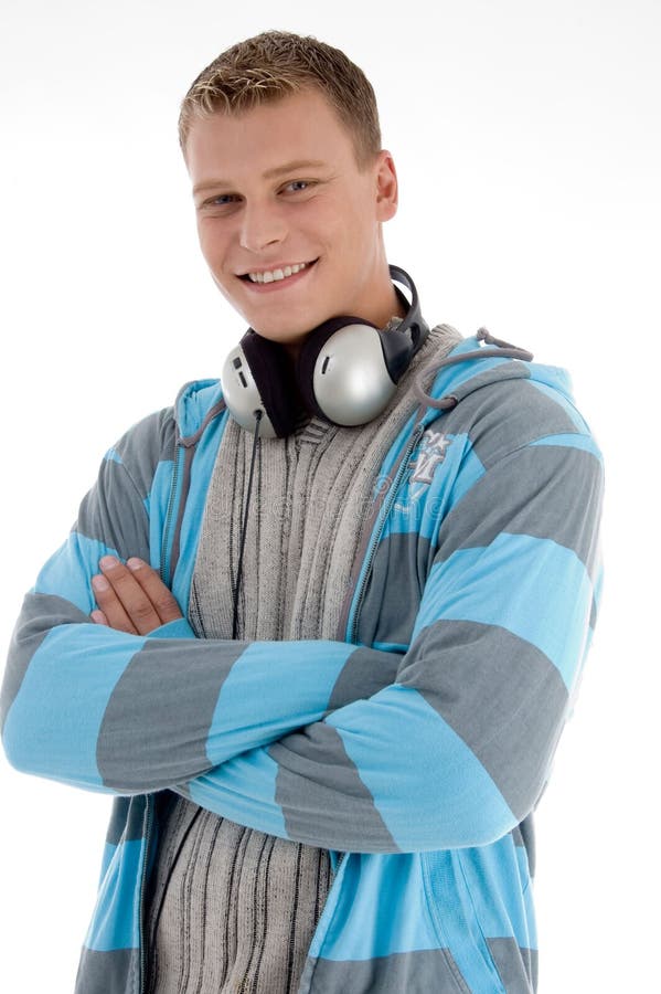 Smiling man with headphone