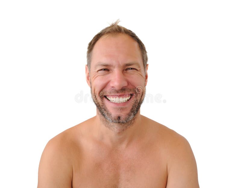 Smiling Man Isolated on the White Background Stock Photo - Image of