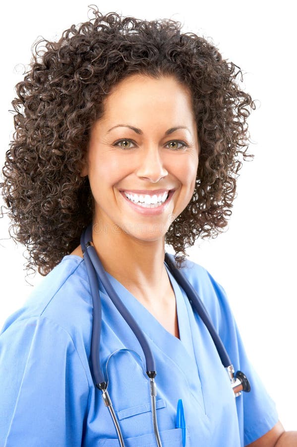 Nurse Standing Outside a Hospital Stock Image - Image of portrait