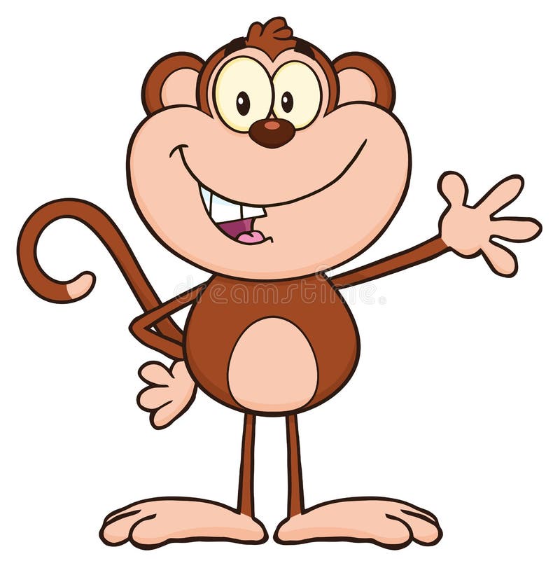 Smiling Monkey Cartoon Character Waving for Greeting Stock Vector - Illustration of nature, china: 194024060 Smiling Monkey Cartoon Character Waving for Greeting Stock Vector - Illustration of nature, china: 194024060