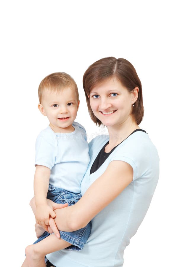 Smiling Mother With Her Son Stock Image - Image of people, lifestyles