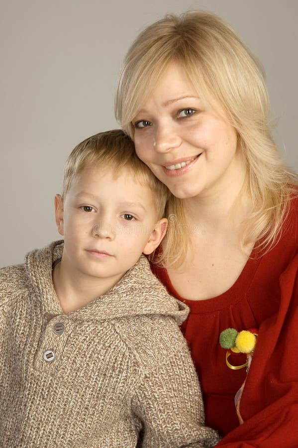 Smiling mother and son stock photo. Image of female, hair - 13070224