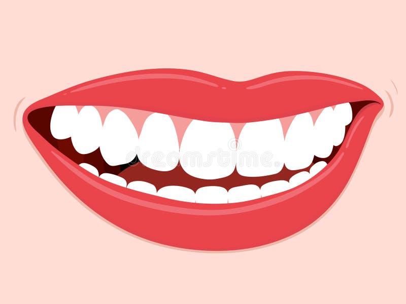 Smiling Mouth Healthy Teeth vector illustration Smiling Mouth Healthy Teeth vector illustration