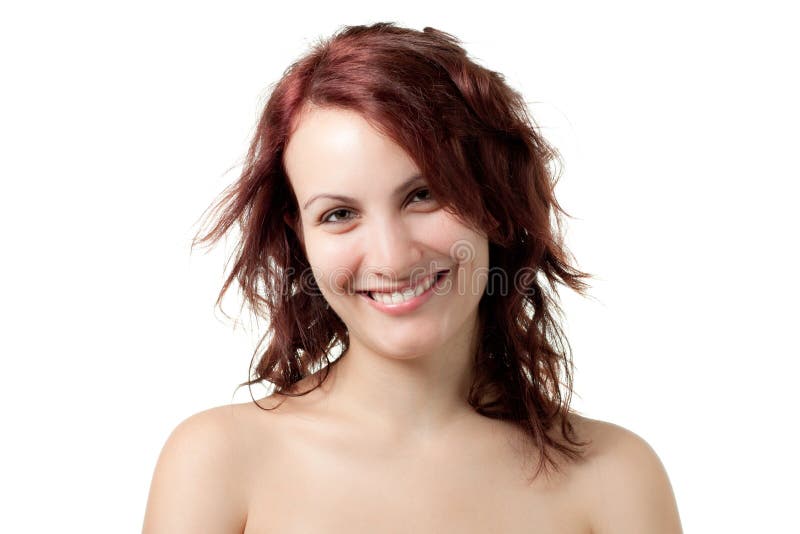 Smiling Naked Woman Stock Image Image Of Eyes Horizontal 21698735