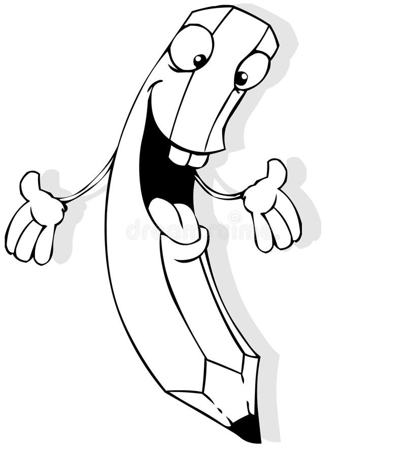 Smiling pencil stock illustration. Illustration of open - 3314888