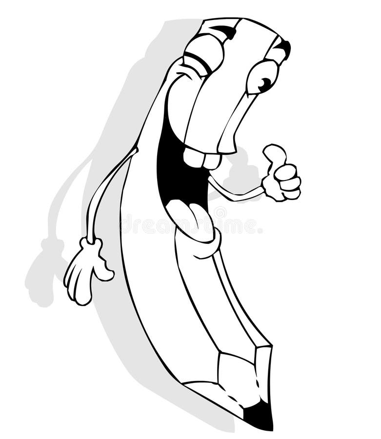 Smiling pencil stock illustration. Illustration of comic - 3319008