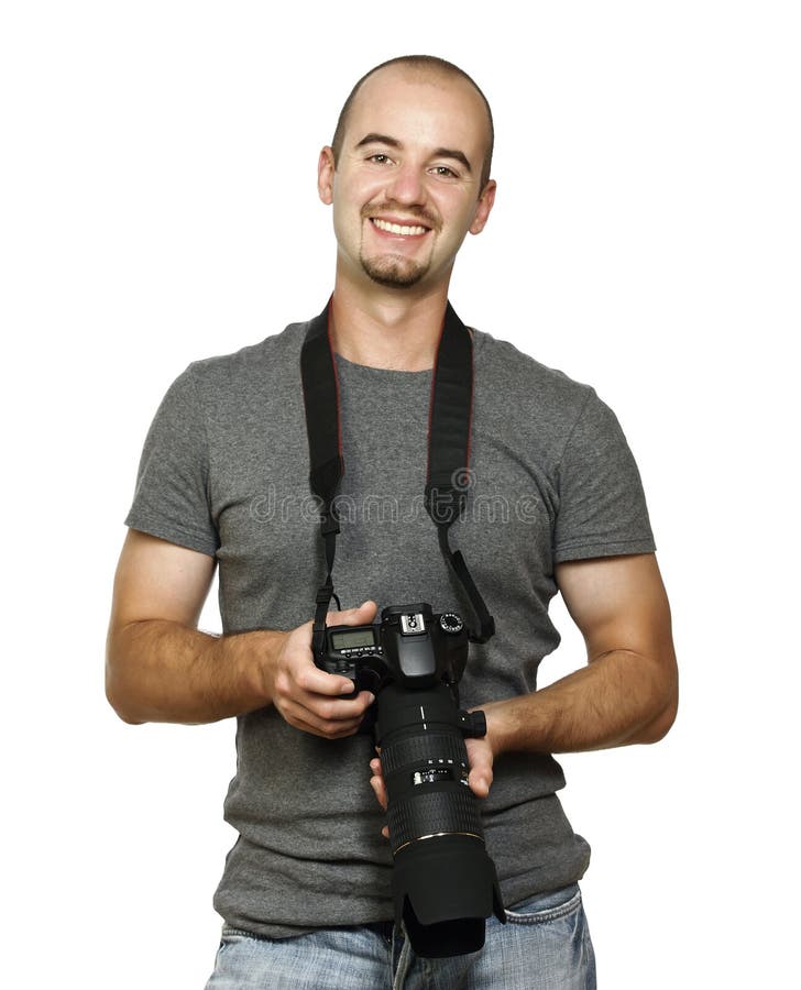 Smiling photographer