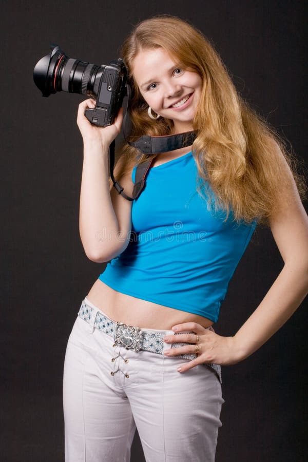 Smiling photographer