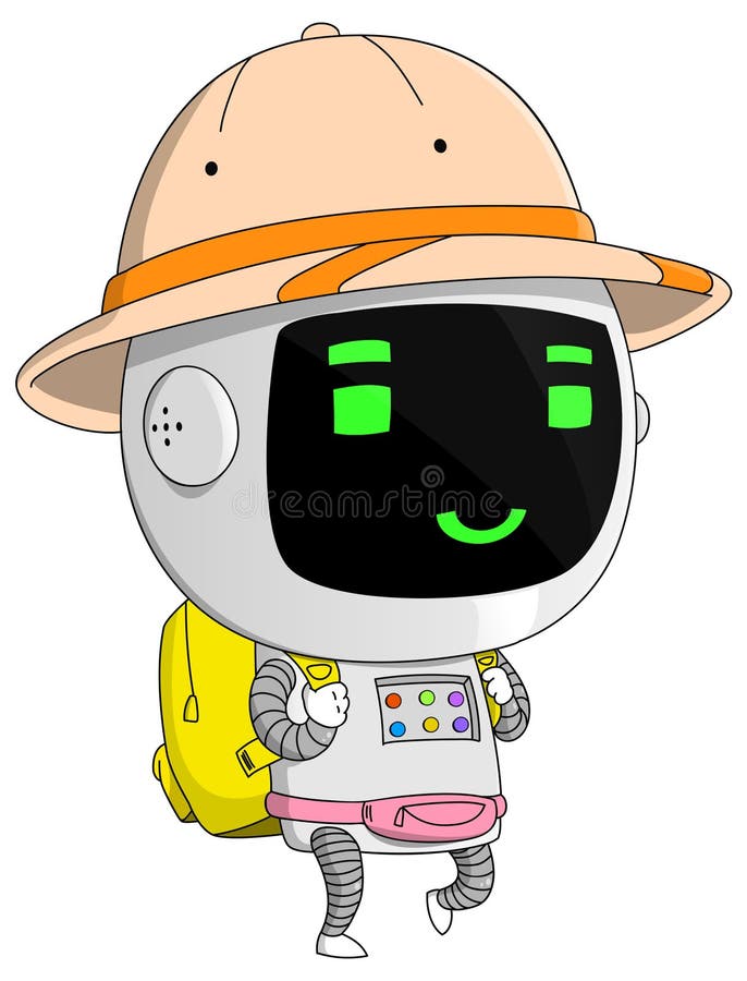 Robot Backpack Cartoon Stock Illustrations 104 Robot Backpack Cartoon