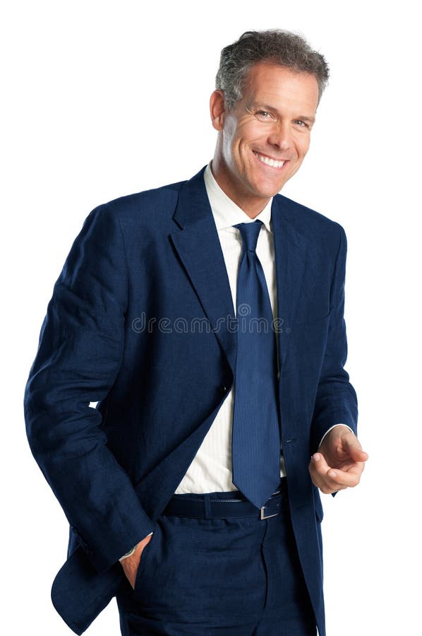 Smiling senior businessman royalty free stock image