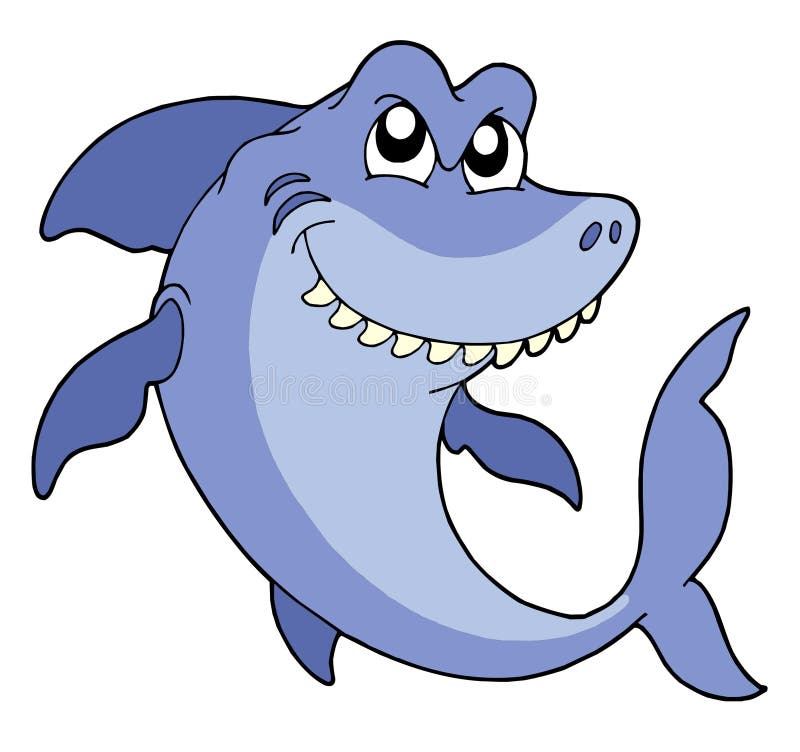 Cute shark cartoon waving stock vector. Illustration of killer - 32979507