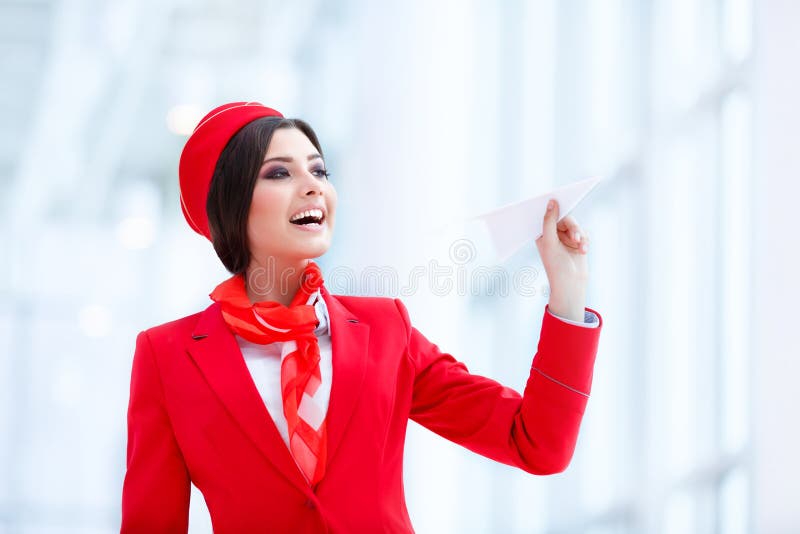 Sexy Two Air Hostesses In Uniform