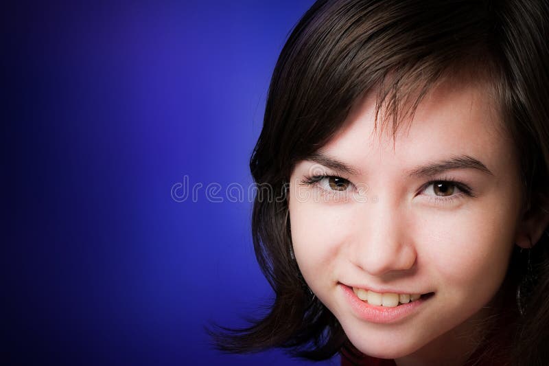 Smiling teen